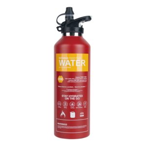 RevoMax 950 ml Sportflasche im Feuerlöscher-Design mit Strohhalm